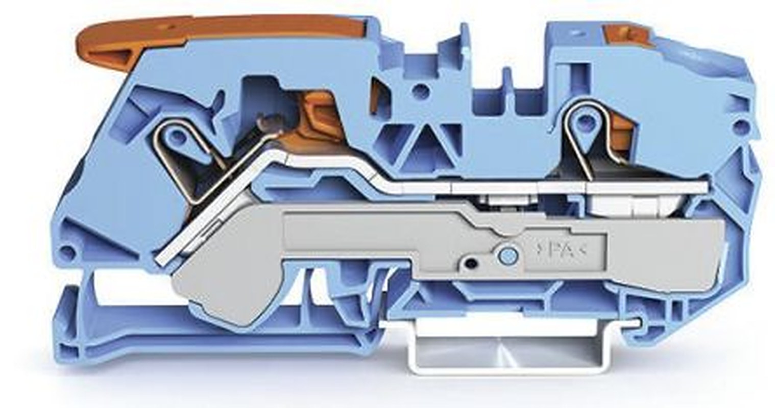 WAGO 2116-5204 Feed Through Terminal Block Blue, 16mm², 1-Level, Cage Clamp, IECEx/ATEX