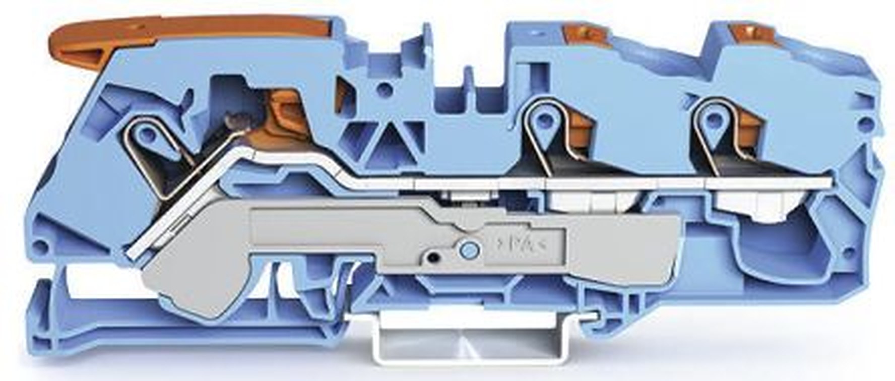 WAGO 2116-5304 Feed Through Terminal Block Blue, 16mm², 1-Level, Cage Clamp, IECEx/ATEX