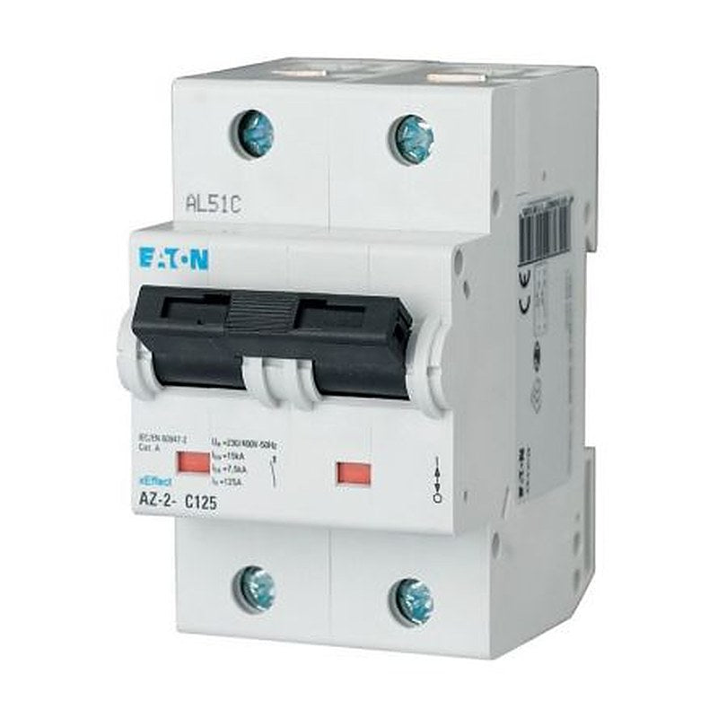Eaton xEffect AZ Miniature Circuit Breaker, 2-Pole, 80A, Type D, 400V ac AC, 60 V dc DC, 20 kA Breaking Capacity