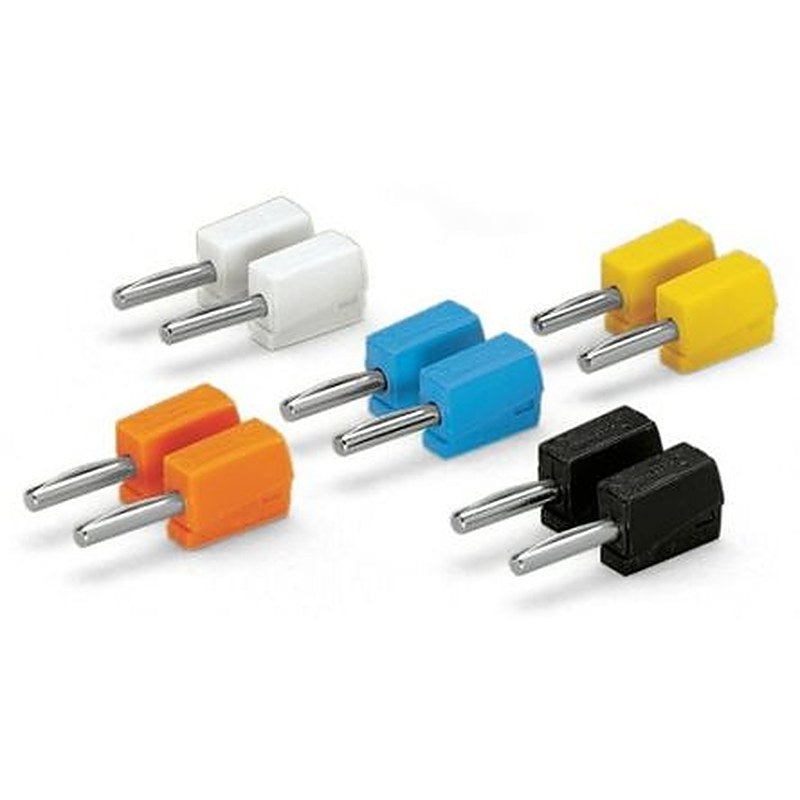 WAGO Black, Blue, Orange, White, Yellow Male Banana Plug, 4 mm Connector, Cage Clamp Termination, 42V, 20A