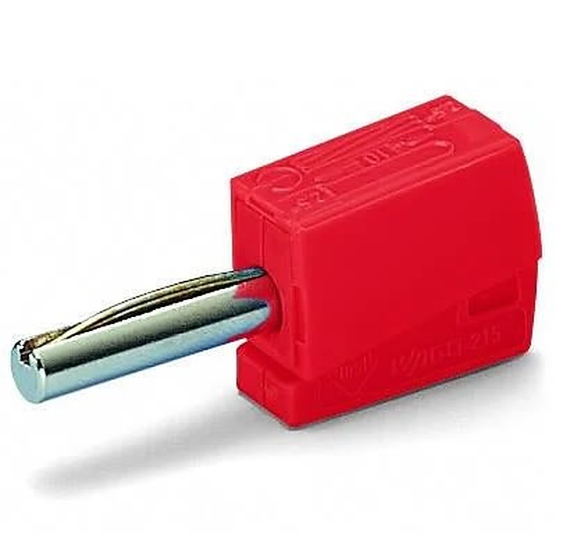 WAGO Red Male Banana Plug, 4 mm Connector, Cage Clamp Termination, 42V, 20A