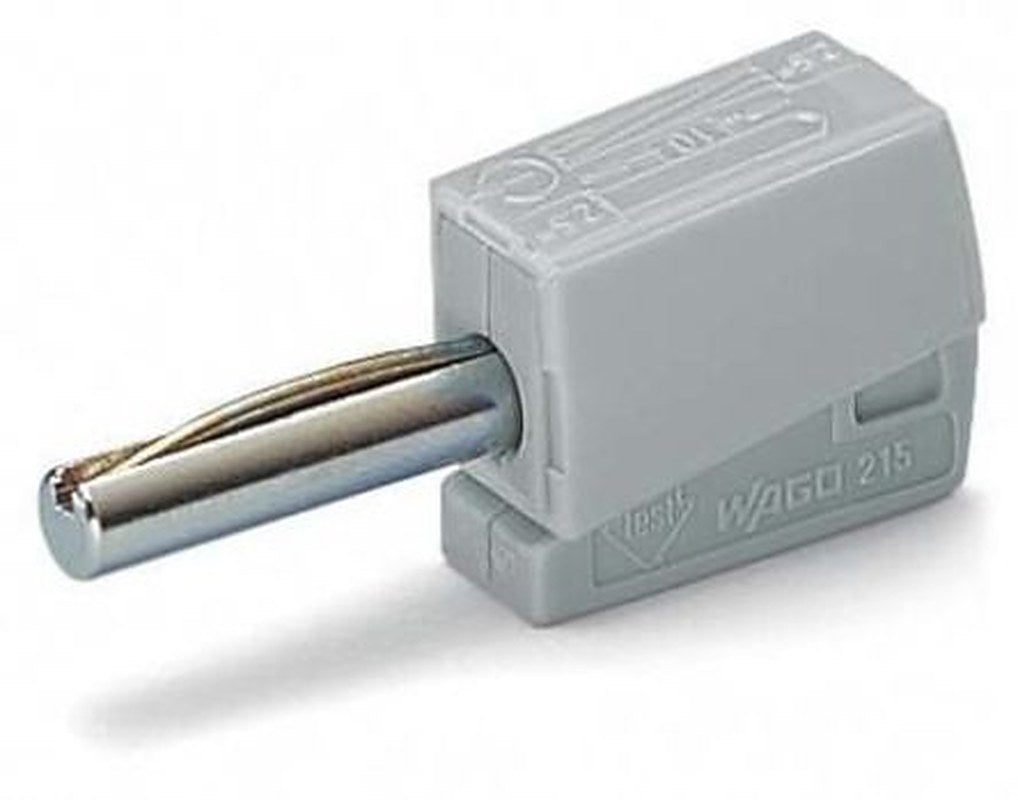 WAGO Grey Male Banana Connector, 19.5 mm Connector, Cage Clamp Termination, 42V, 20A
