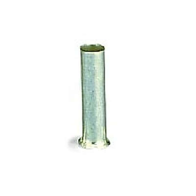 WAGO, 216 Uninsulated Ferrule, 8 mm Pin Length, 2.1 mm Pin Diameter, Silver from 22 AWG