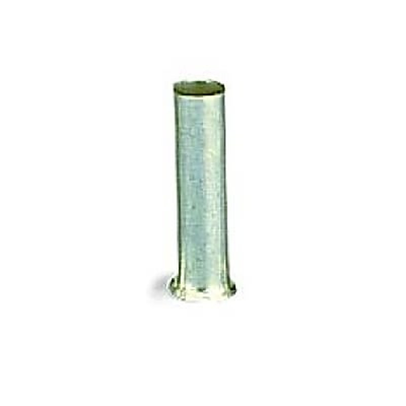 WAGO, 216 Uninsulated Ferrule, 8 mm Pin Length, 2.5 mm Pin Diameter, Silver to 18 AWG Wire Size