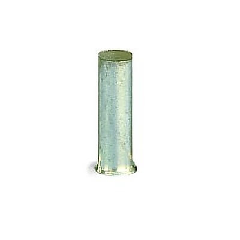 WAGO, 216 Uninsulated Ferrule, 10 mm Pin Length, 3.4 mm Pin Diameter, Silver from 14 AWG