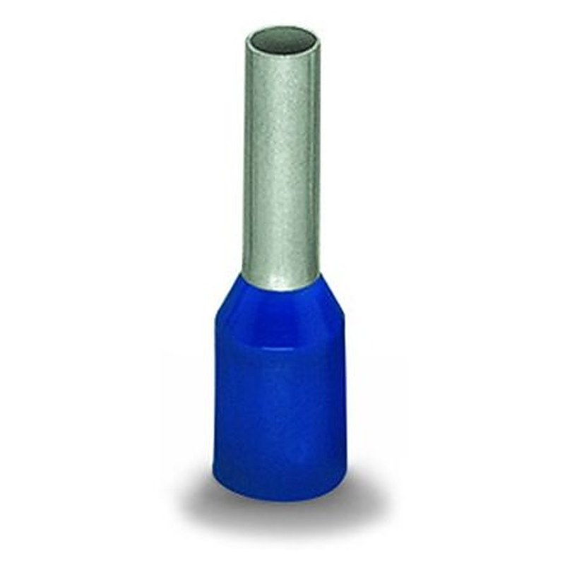WAGO, 216 Insulated Bootlace Ferrule, 18 mm Pin Length, 2.2 mm Pin Diameter, Blue