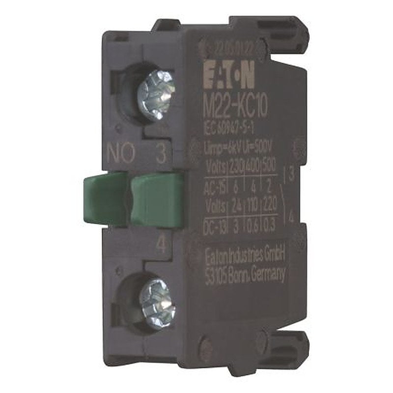 Eaton M22 Series Contact Block, 240V, 1 NO
