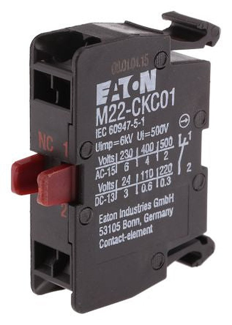 Eaton RMQ Titan M22 Series Contact Block, 500V, 1 NC