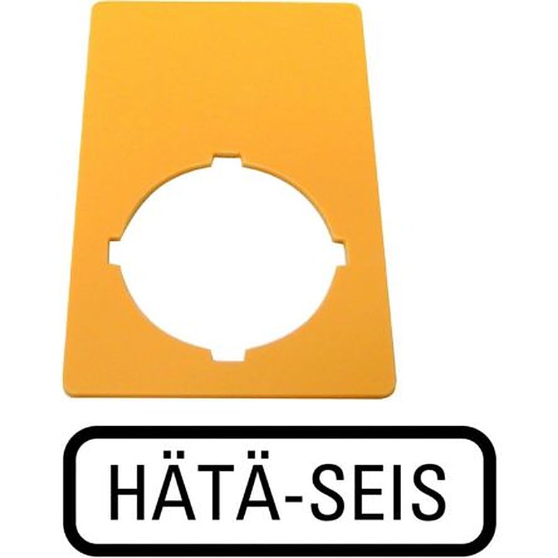 Eaton Label for Use with M22 Pushbuttons, Pre-printed "Emergency Stop