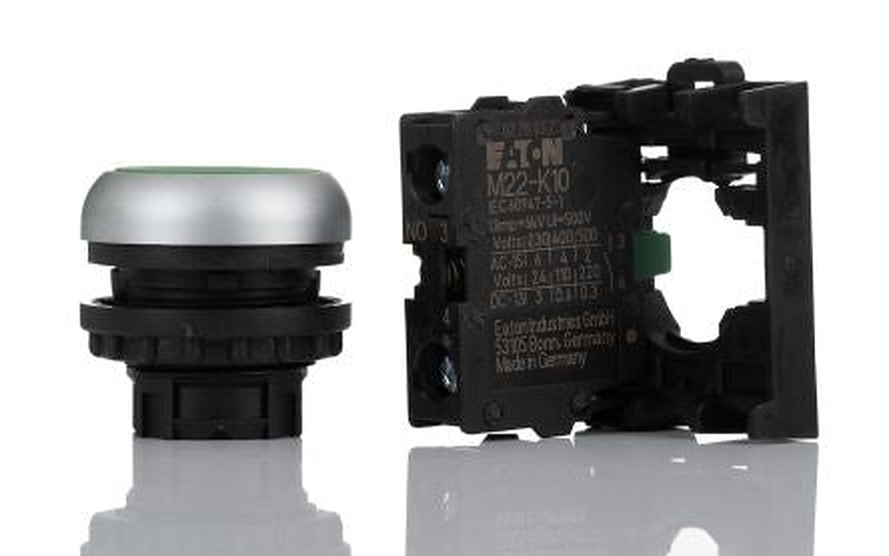 Eaton RMQ Titan M22 Series Push Button Switch, Momentary, Panel, 22 mm Cutout, SPST, IP66, IP67, IP69