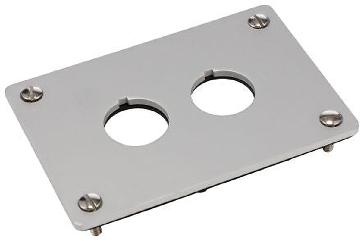 Eaton Brushed Aluminium RMQ Titan M22 Push Button Enclosure - 2 Hole 22 mm Diameter