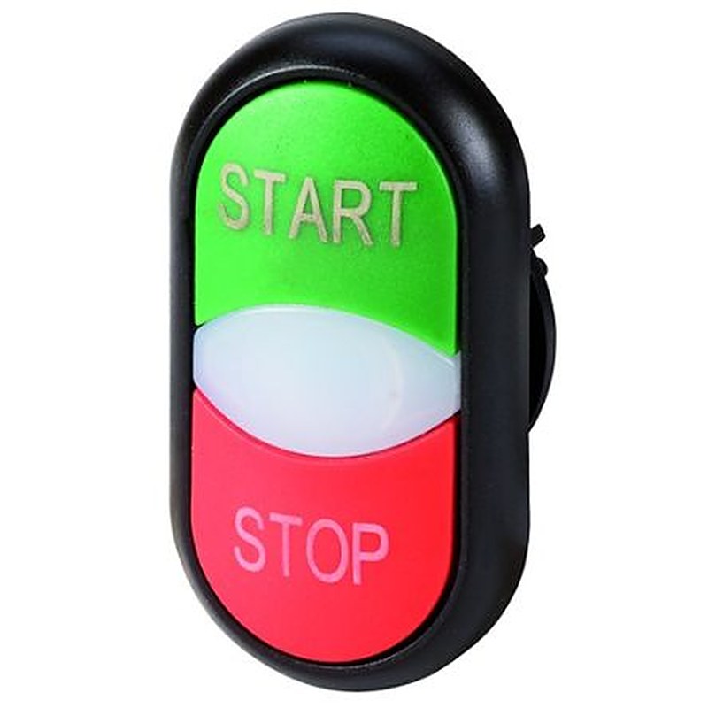 Eaton M22 Series Red, Green Push Button Switch, 22.5 mm Cutout, IP66
