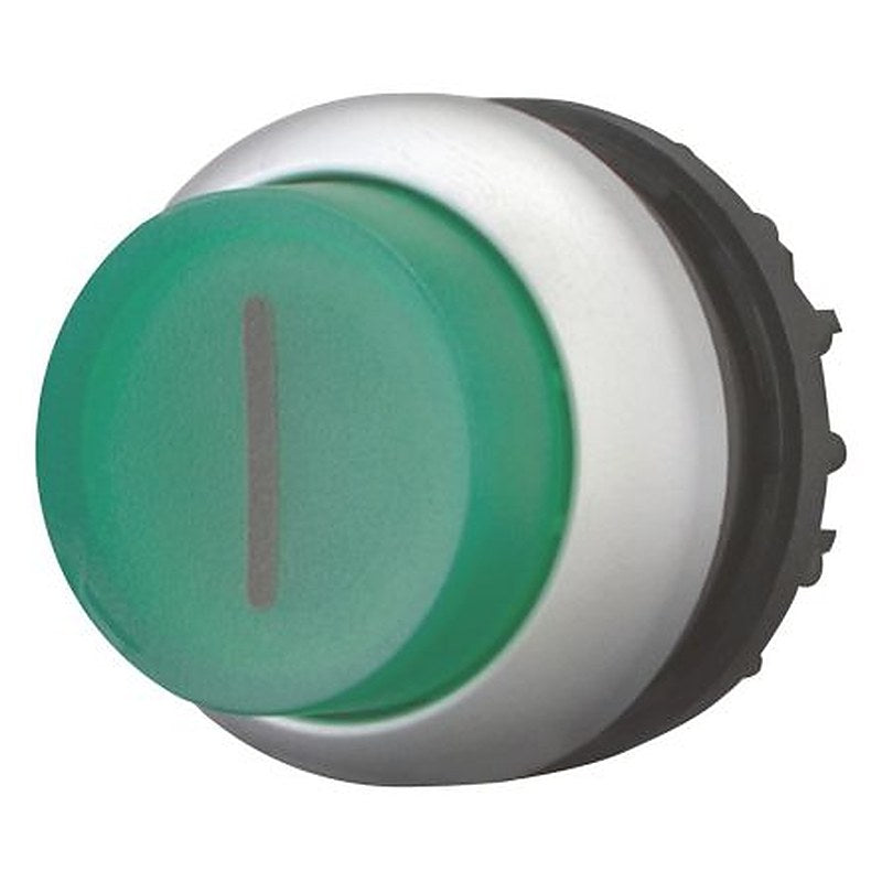 Eaton M22 Series Illuminated Illuminated Push Button, Momentary, Screw, 22.5 mm Cutout, Green LED, IP67, IP69K
