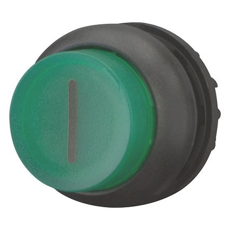 Eaton M22 Series Illuminated Illuminated Push Button, Screw, 22.5 mm Cutout, Green LED, IP67, IP69K