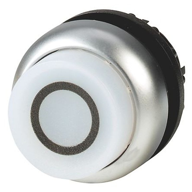 Eaton M22 Series White Momentary Spring Return Push Button Switch, 22.5 mm Cutout, IP69K, IP67