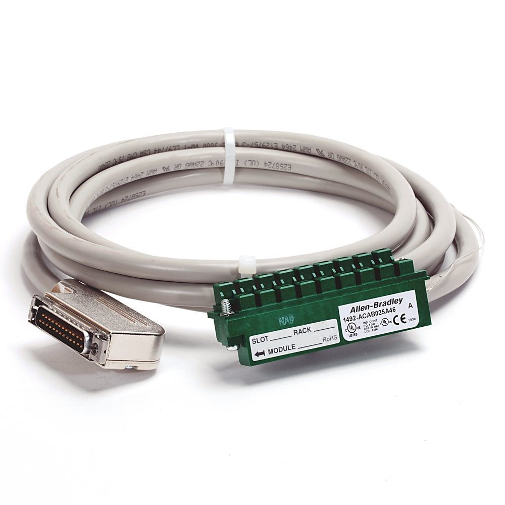 The Rockwell Automation Bulletin 1492 prewired analog cable with 15-pin D-Shell for use with for Bulletin 1769 analog I/O modules and RTD input module. It has cable length of 2.5 meter. Designed to minimize control wiring in a panel Reduced wiring errors Faster troubleshooting and easier maintenance