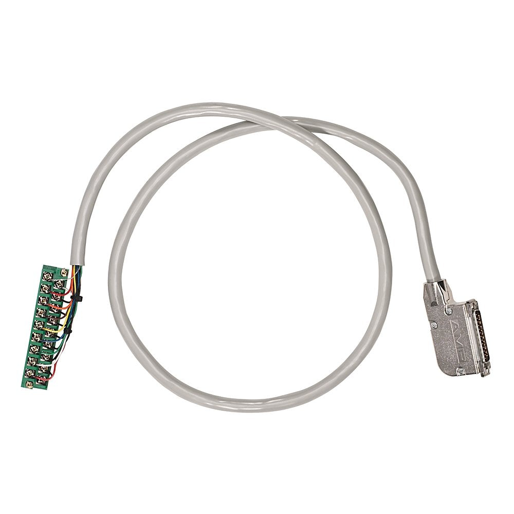 The Rockwell Automation Bulletin 1492 prewired analog cable with 25-pin D-Shell for use with for Bulletin 1756 analog I/O, RTD and -IT6I thermocouple input modules. It has cable length of 2.5 meter. Designed to minimize control wiring in a panel Reduced wiring errors Faster troubleshooting and easier maintenance