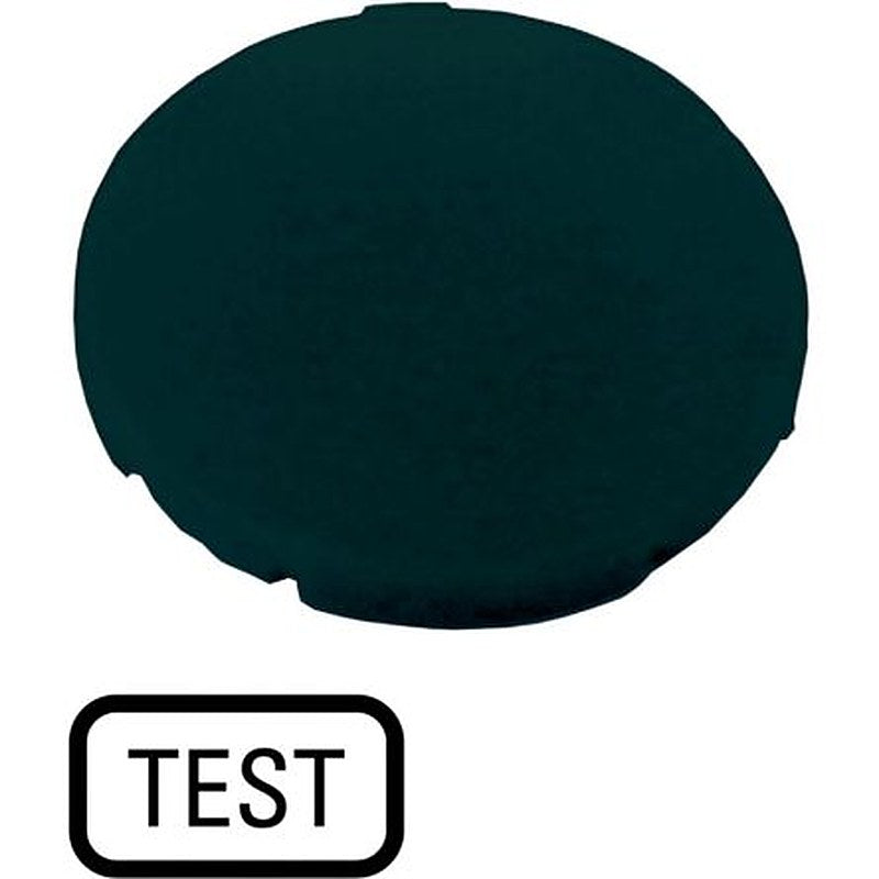 Eaton Button Plate for Use with Push Button, Pre-printed "TEST