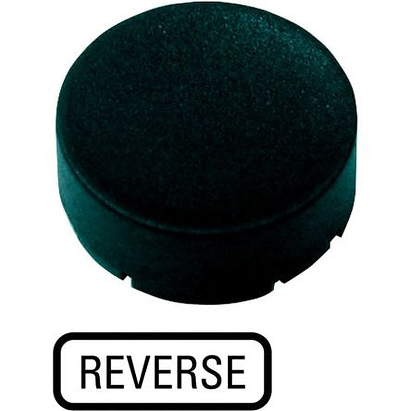 Eaton Button Plate for Use with Push Button, Pre-printed "REVERSE