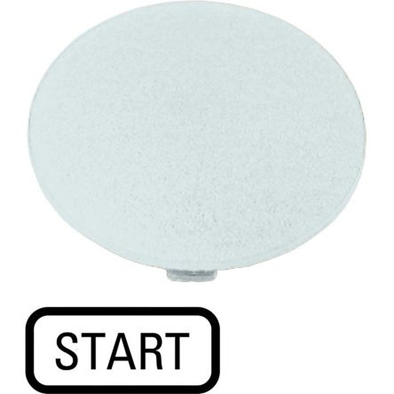 Eaton Button Plate for Use with Push Button, Pre-printed "Start