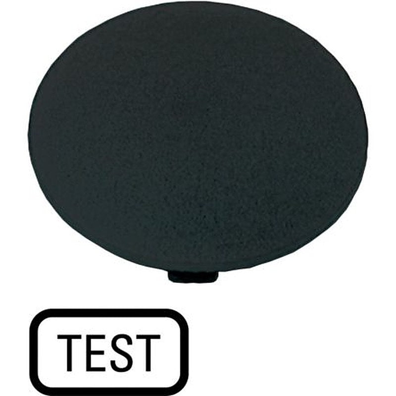 Eaton Button Plate for Use with Push Button, Pre-printed "TEST
