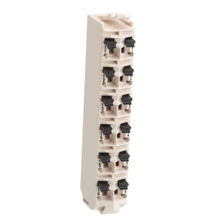 The Schneider Electric range of product Modicon TM5 terminal block. It has 16 contacts in white colour. White colour