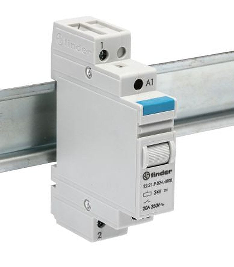Finder DIN Rail Monostable Relay, 24V dc Coil, 20A Switching Current, 1 NO