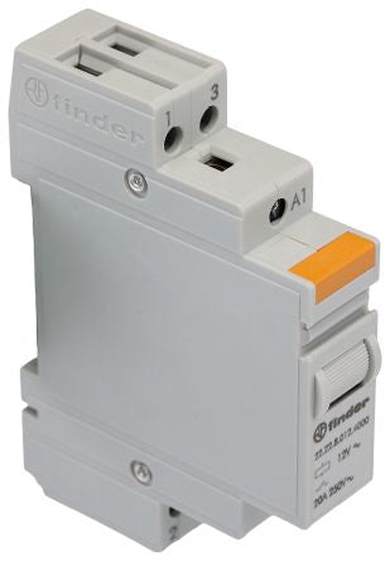 Finder DIN Rail Non-Latching Relay, 12V ac Coil, 20A Switching Current, DPST