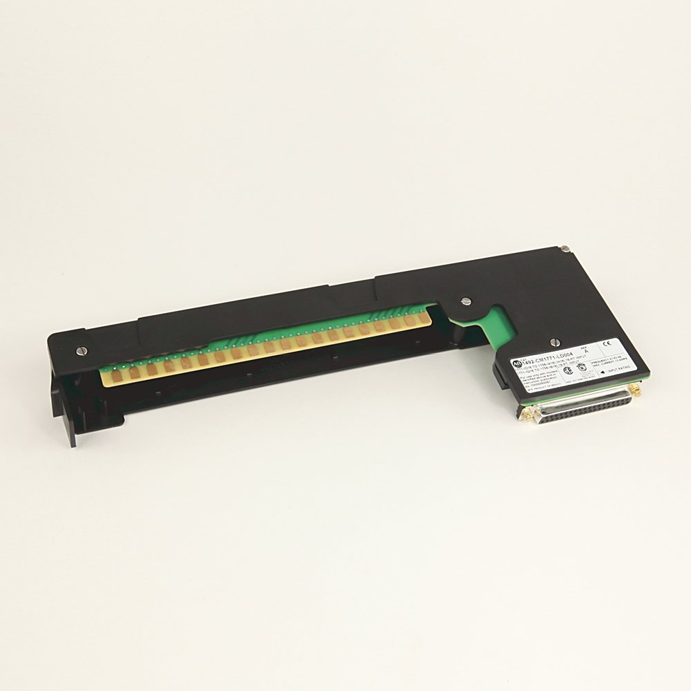 The Rockwell Automation analog I/O conversion module provides for the conversion of 1771, 16 Channel I/O module to be converted to 1756, 16 Channel I/O module. This conversion is accomplished without the removal of any field wires from the existing 1771 swing arm. The existing 1771 swing arm fits directly onto the edge connector of the 1492 conversion module. On one end of the 1492 cable is connector for the conversion module. On the other end is the removable terminal block for the 1756 I/O module. It is c