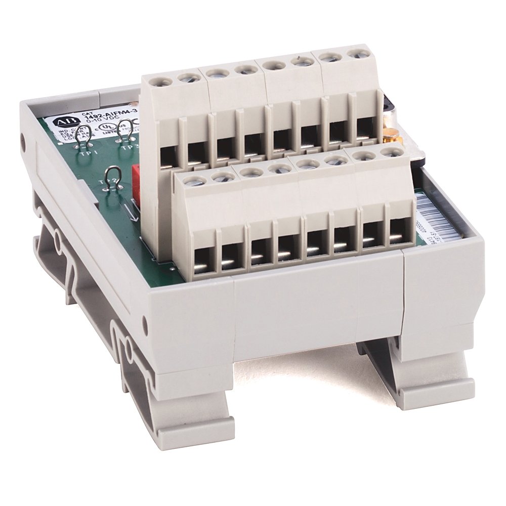 The Rockwell Automation BULLETIN 1492 hosts a wide series of analog Programmable Controller Wiring Systems. The cables are prewired and pre tested which make them a preferred choice over conventional wiring systems in the industry. The interface modules are mounted onto a standard DIN #3 Rail. Has 5 field side wiring terminals and 4 Analog IO channels Reduced wiring time Faster troubleshooting and easier maintenance Reduced wiring errors Increased volume and productivity Increased din rail density Reduced w