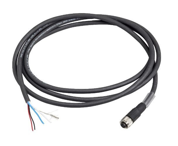 The Schneider Electric has M12-A male-female electrical connection with CAN open bus daisy chain cable. It is 0.3 m long. Range compatibility modicon TM7