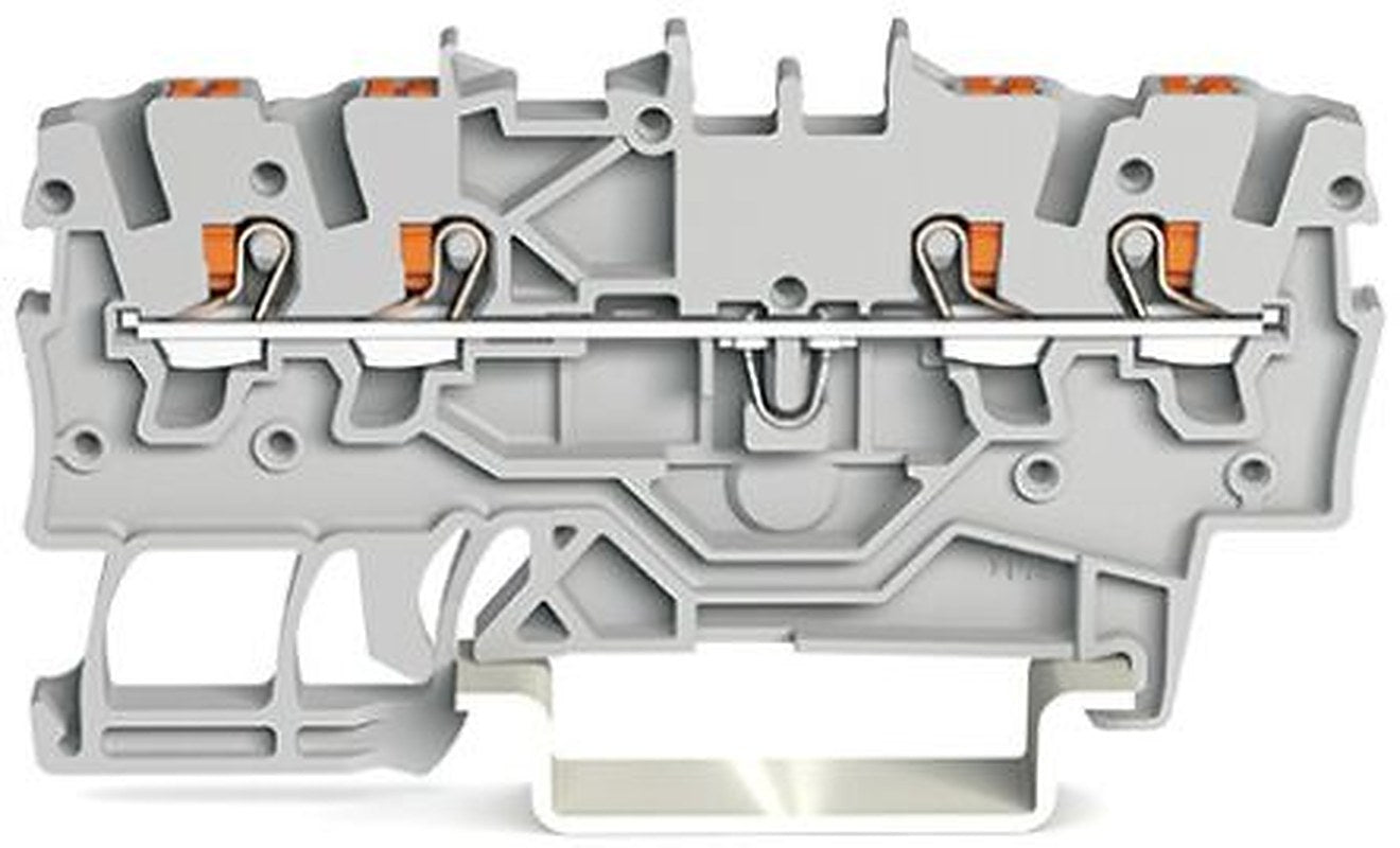 WAGO 2200-1401 Feed Through Terminal Block Grey, 1mm², 1-Level, Cage Clamp, ATEX, IECEx