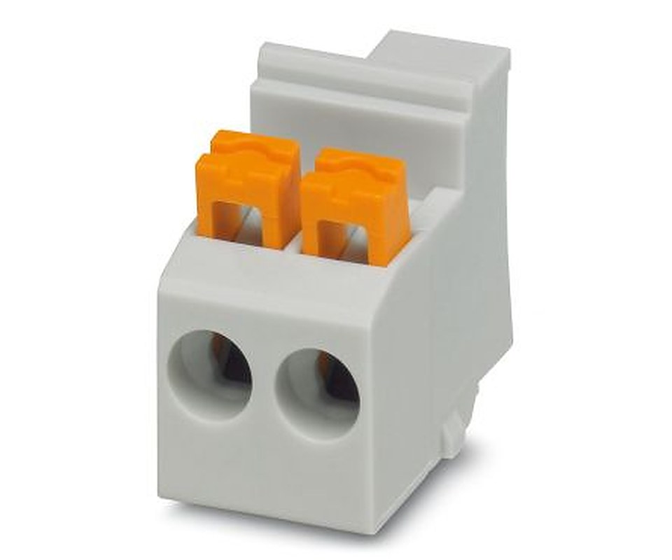 Phoenix Contact FKDSO 2.5/2-L KMGY Series PCB Terminal Block, 2-Contact, 5 mm Pitch, 1 Row