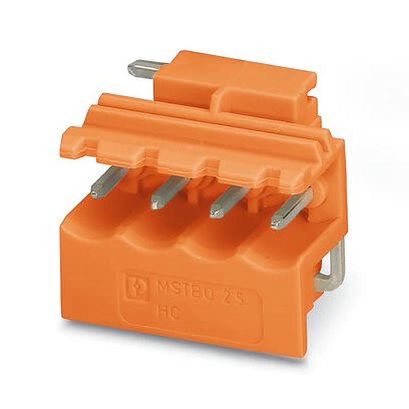 Phoenix Contact MSTBO Series Wave Soldering Mount PCB Header, 3 Contact(s), 5 mm Pitch, 1 Row, Shrouded
