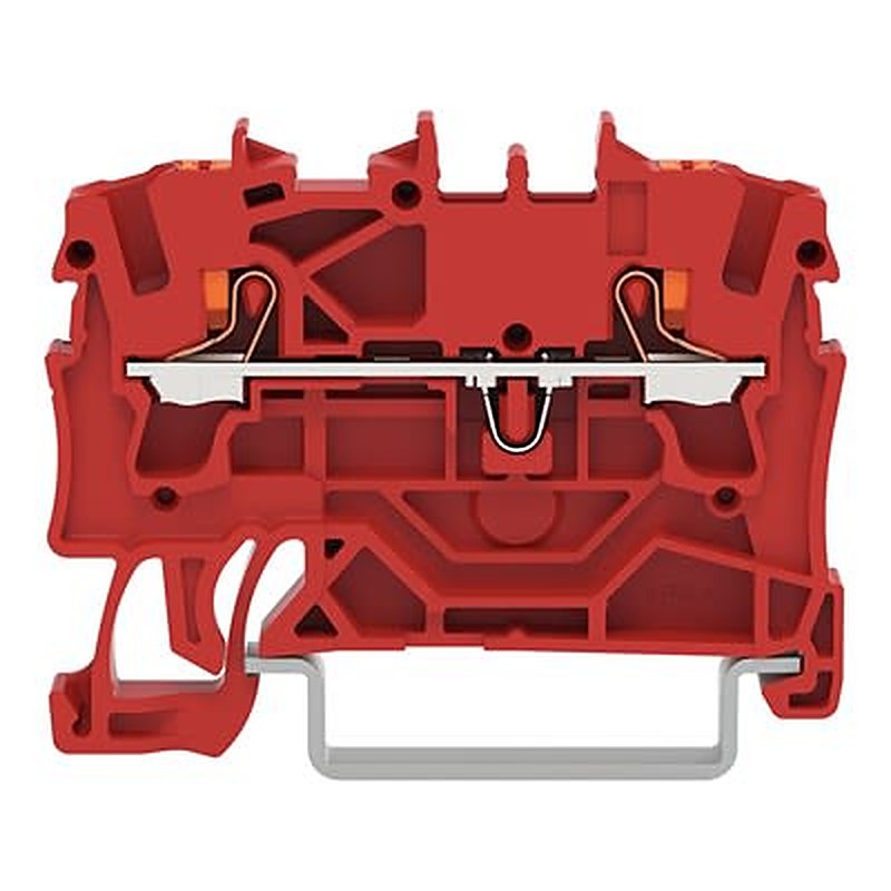 WAGO TOPJOB S Series DIN Rail Terminal Block Red, 2.5mm², 1-Level, Push-in, IECEx/ATEX/CSA