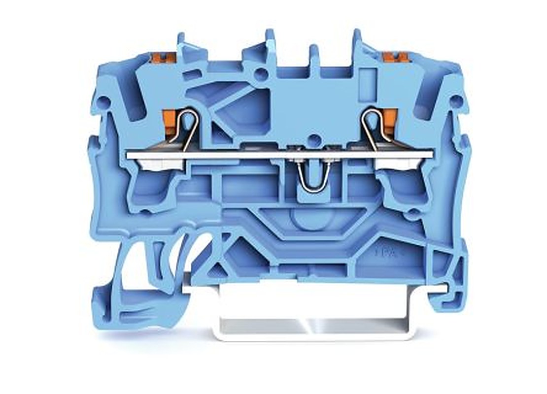 WAGO 2202-1204 Feed Through Terminal Block Blue, 2.5mm², 1-Level, Cage Clamp, IECEx/ATEX