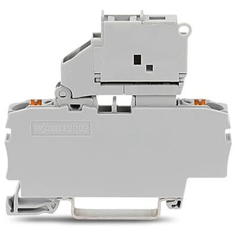 WAGO 2202-1611 TOPJOB S Series Fuse Terminal Block Grey, 2.5mm², 1-Level Fused, Push-in, IECEx/ATEX/CSA