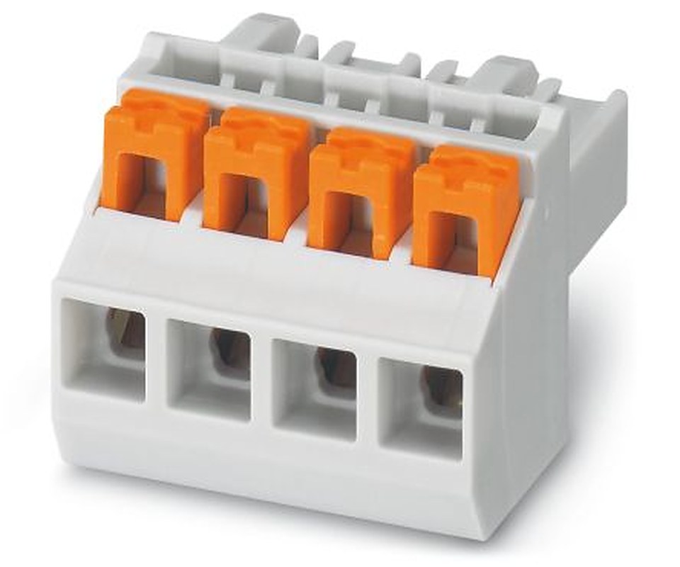 Phoenix Contact 5/4-ST KMGY, PSPT 2 Series PCB Connector, 4-Contact, 5 mm Pitch, 1 Row, 2202344