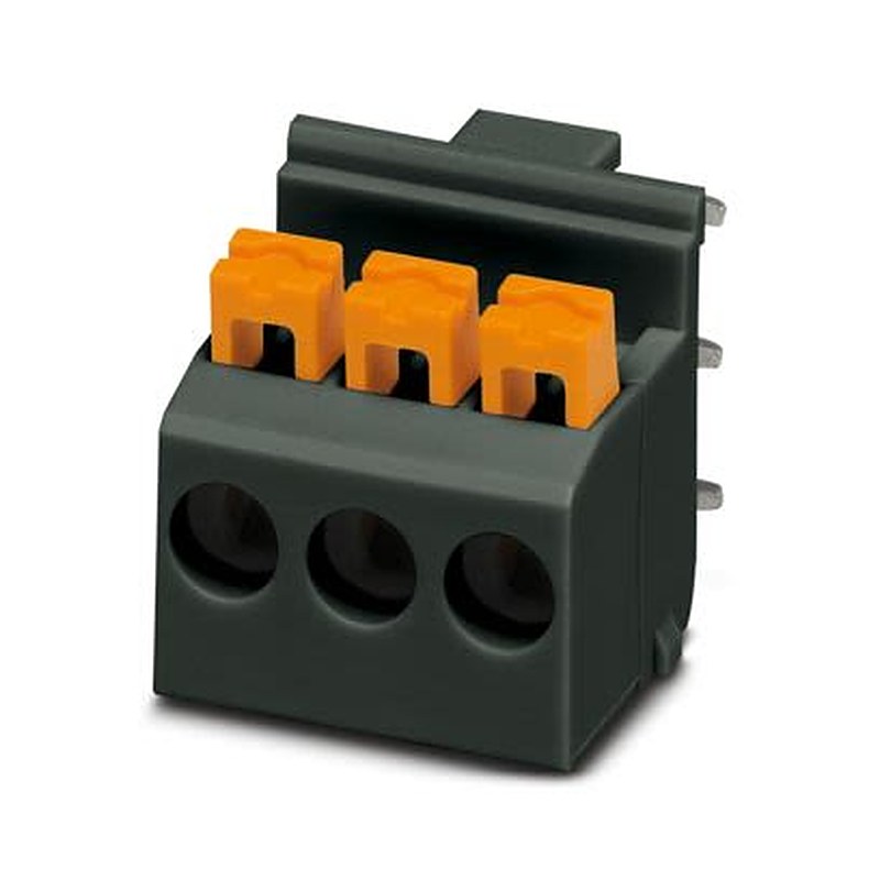 Phoenix Contact FKDSO Series PCB Terminal Block, 3-Contact, 5 mm Pitch, Wave Soldering Mount, 1 Row