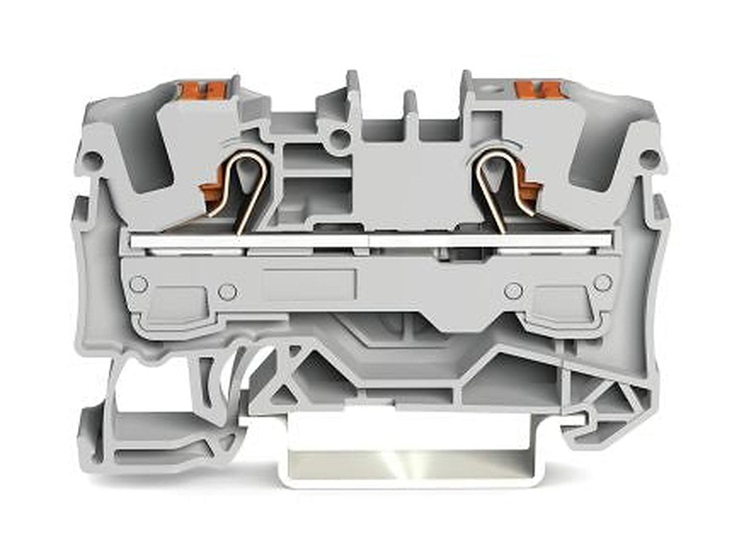 WAGO 2206-1201 Feed Through Terminal Block Grey, 6mm², 1-Level, Cage Clamp, IECEx/ATEX