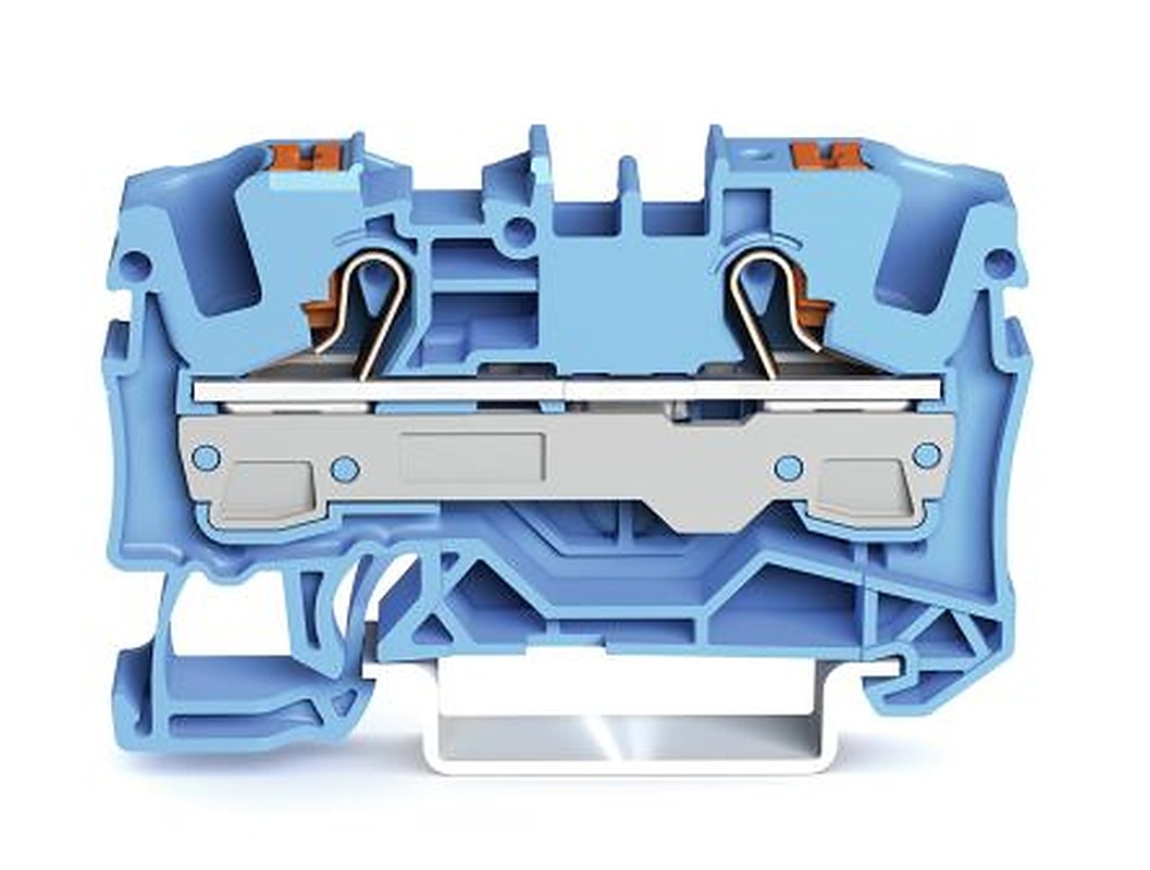 WAGO 2206-1204 Feed Through Terminal Block Blue, 6mm², 1-Level, Cage Clamp, IECEx/ATEX