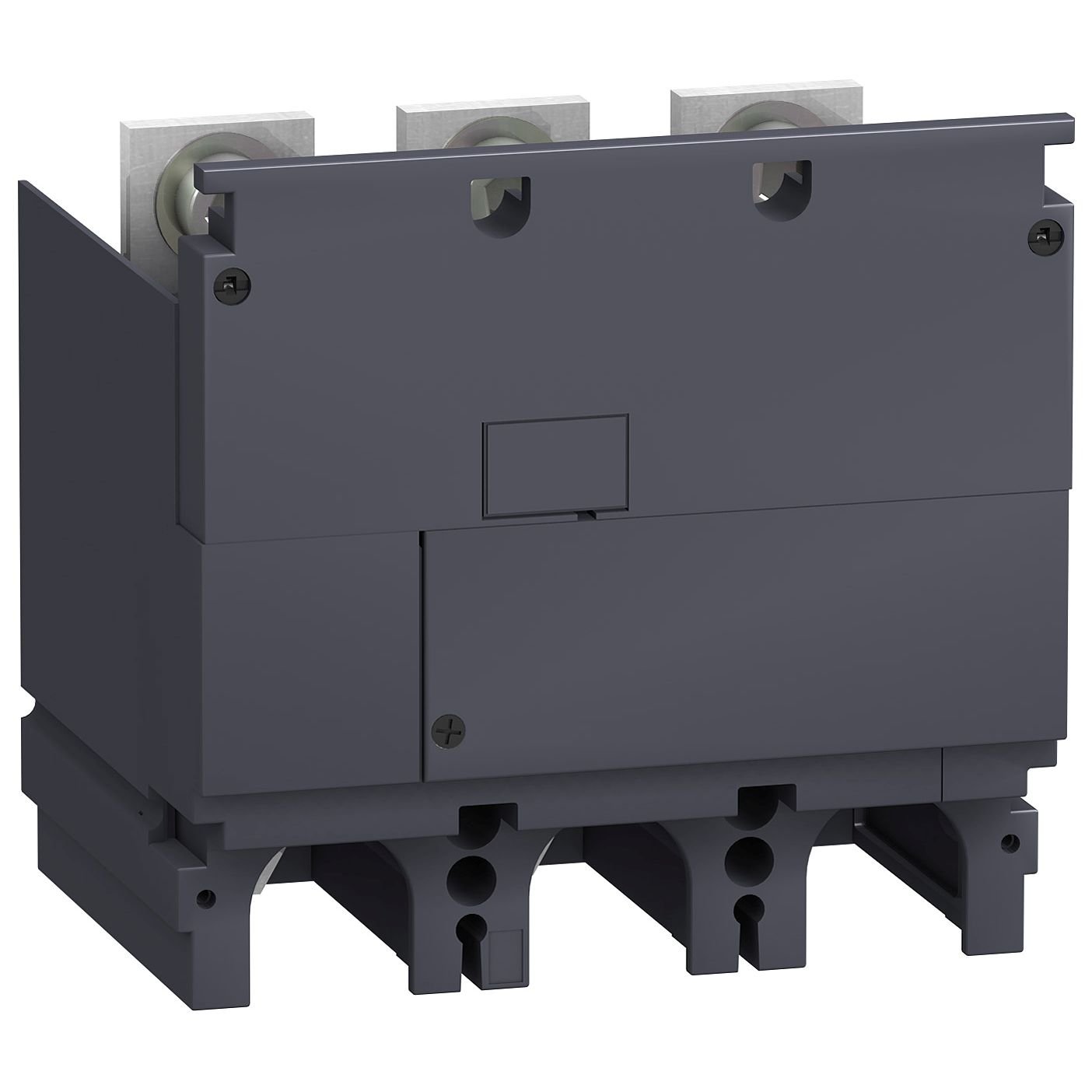 The Schneider Electric CT module and voltage output having 3 poles for NSX400...630. IP degree of protection IP40 Mercury free