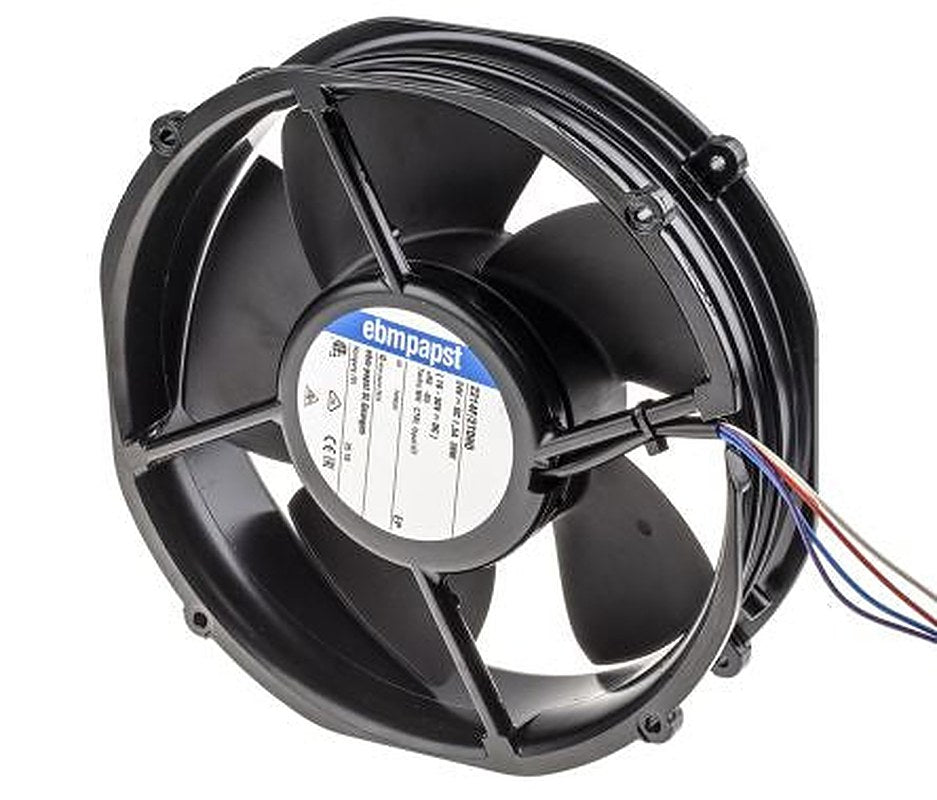 ebm-papst 2200 FTD Series Axial Fan, 24V dc, 790 m³/h, 41 W, 1.45 A Max, IP54 220 mm 220mm 50.8 mm