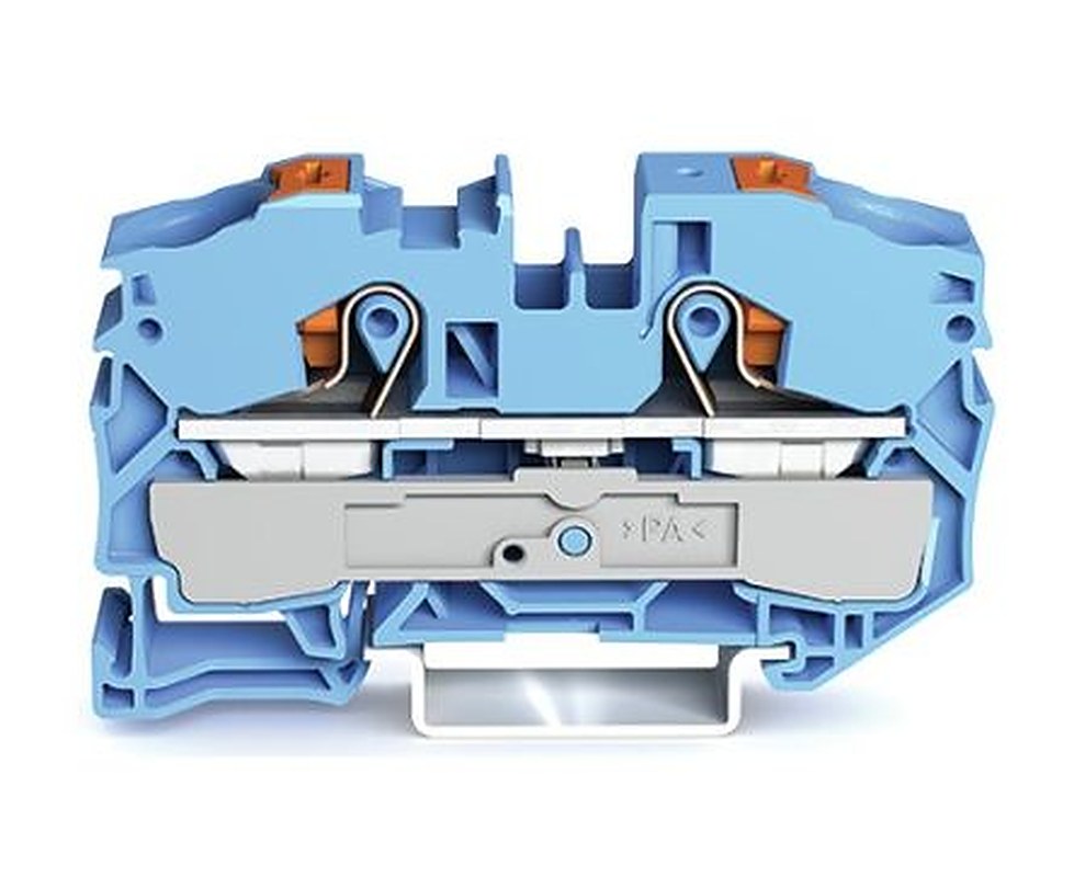 WAGO 2216-1204 Feed Through Terminal Block Blue, 16mm², 1-Level, Cage Clamp, ATEX, IECEx