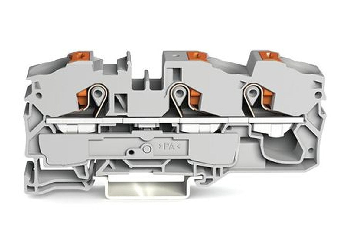 WAGO 2216-1301 Feed Through Terminal Block Grey, 16mm², 1-Level, Cage Clamp, ATEX, IECEx