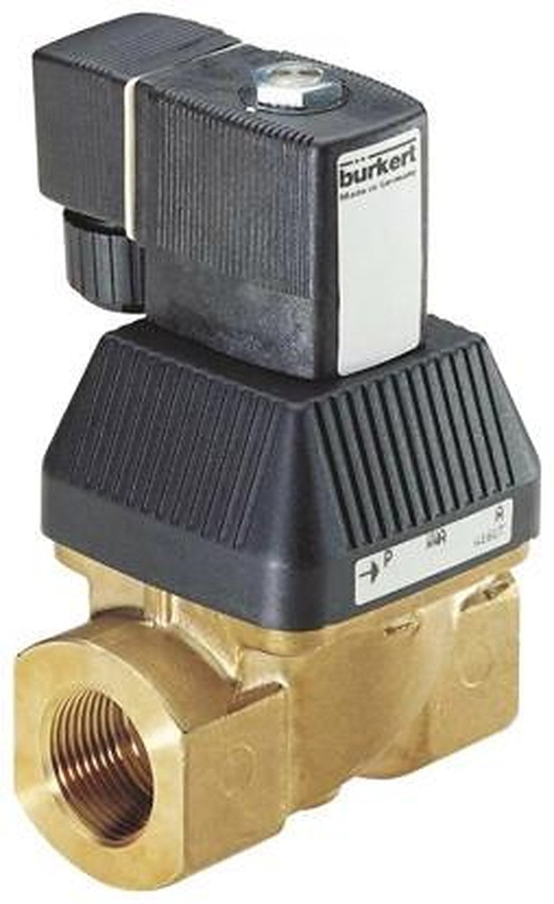 Burkert Solenoid Valve 221608, 2 Port, NC, 110V ac