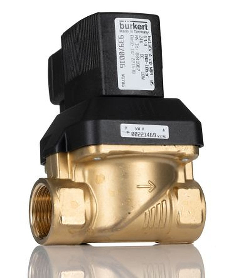 Burkert Solenoid Valve 221630, 2 Port, NC, 24V dc