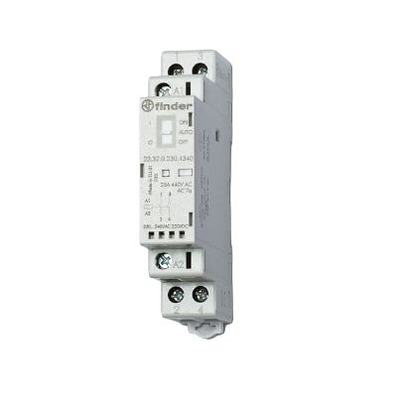 Finder 22 Contactor, 440V ac Coil, 2-Pole, 120 A, 1 kW, 1 NO/1 NC, 440V ac