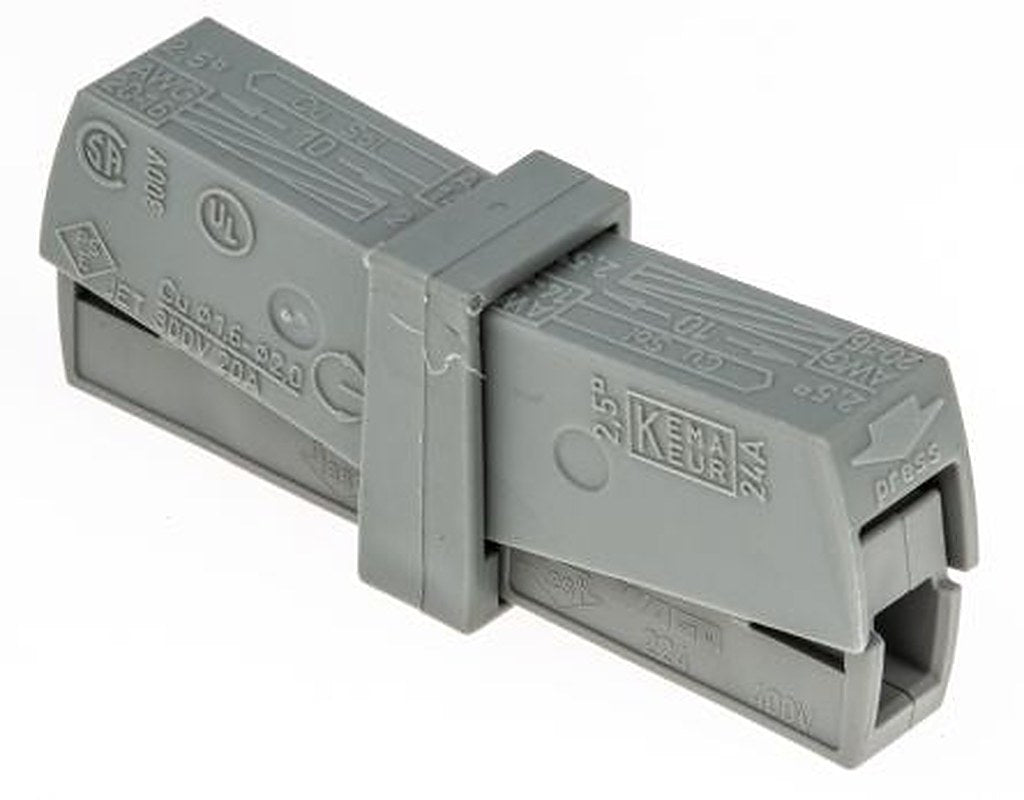 WAGO 224 Series Connector Female Cage Clamp, 3-Pole, 24A, 3-Way