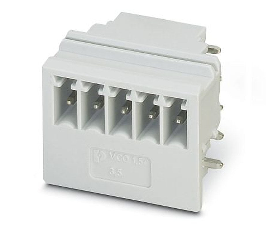 Phoenix Contact 5/5-G1R-3, 5 KMGY, MCO 1 Series Straight Pluggable Terminal Block, 5 Contact(s), 3.5 mm Pitch, 1 Row